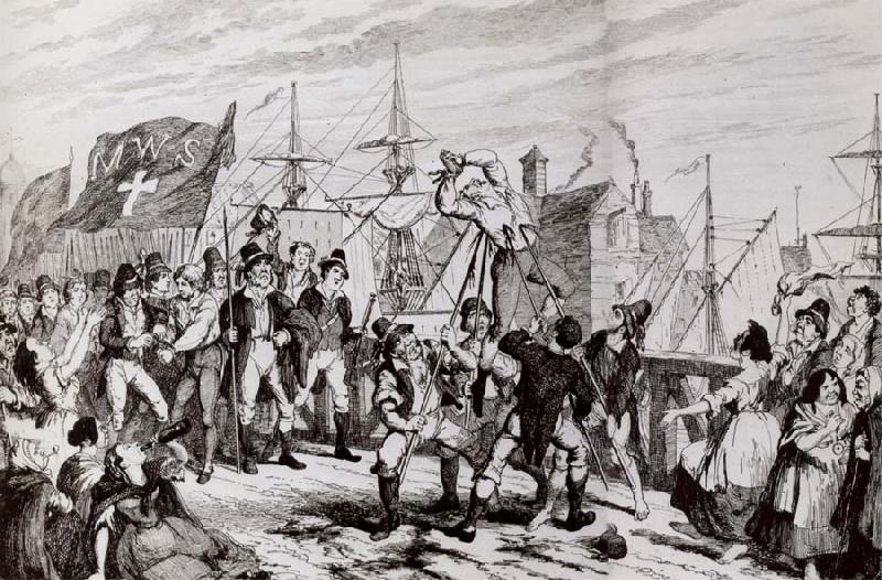 Thomas Pakenham The rebels executing their prisoners on the bridge at Wexford oil painting picture